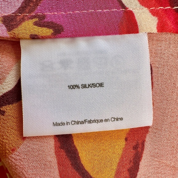 TORY BURCH, WOMENS SILK DRESS. PINK GRAPEFRUIT, WILDFLOWER DRESS. SIZE 4 - Picture 15 of 16